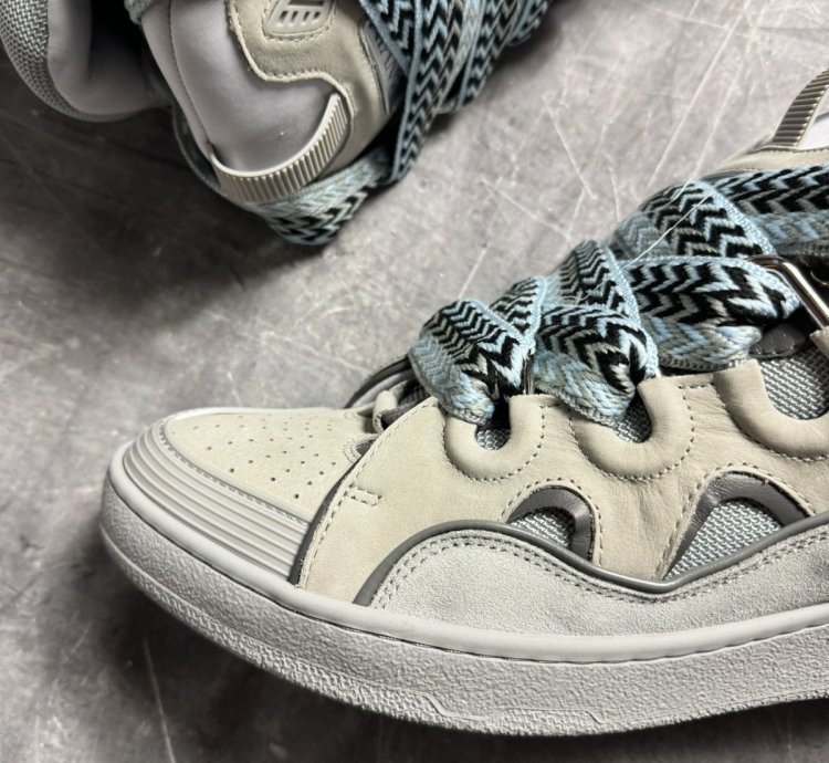 Lanvin Curb Sneakers Grey Blue