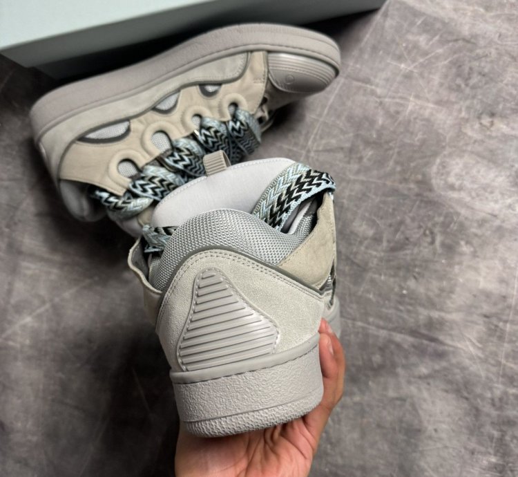 Lanvin Curb Sneakers Grey Blue