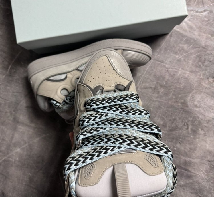 Lanvin Curb Sneakers Grey Blue
