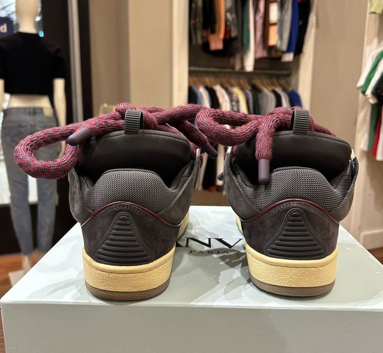 Lanvin Curb Sneakers In Leather With