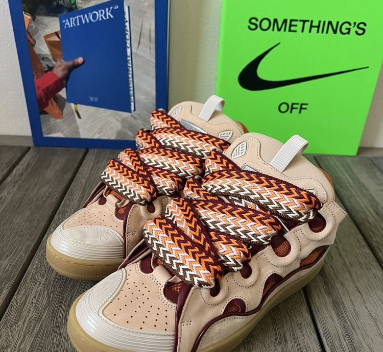 Lanvin Curb Sneakers Pale Pink Mango