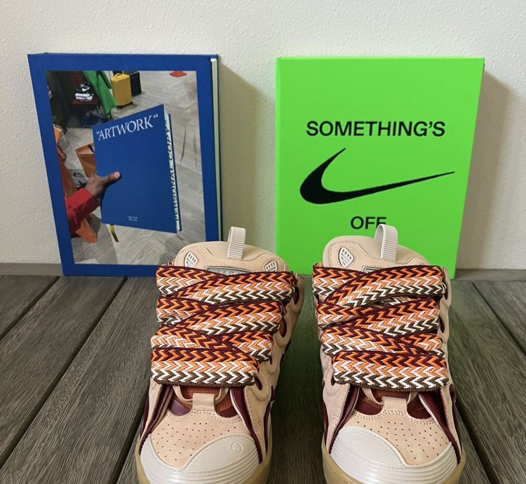 Lanvin Curb Sneakers Pale Pink Mango