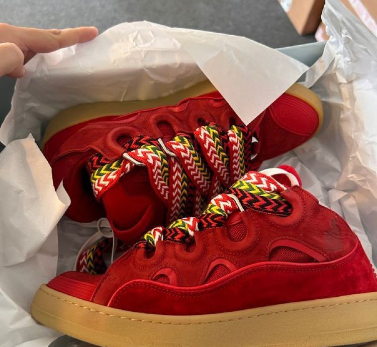 Lanvin Curb Sneakers Poppy Red