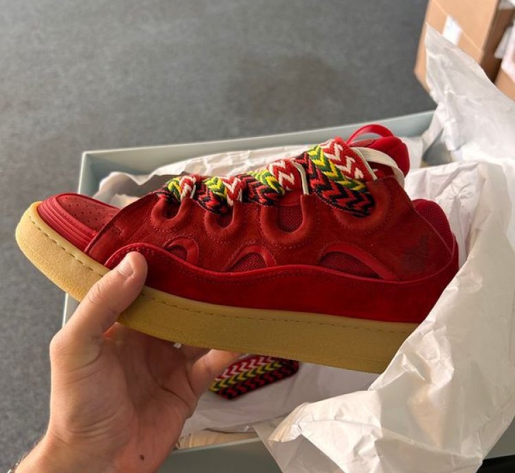Lanvin Curb Sneakers Poppy Red