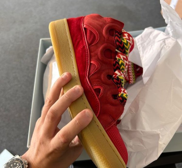 Lanvin Curb Sneakers Poppy Red