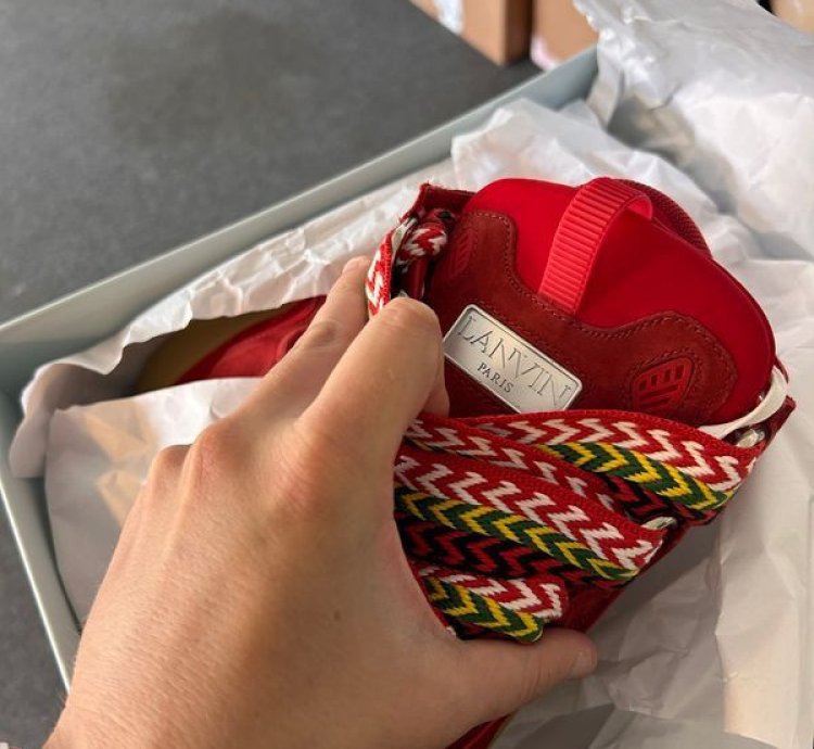 Lanvin Curb Sneakers Poppy Red
