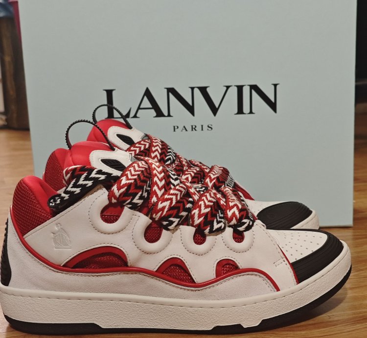 Lanvin Curb Sneakers Red White
