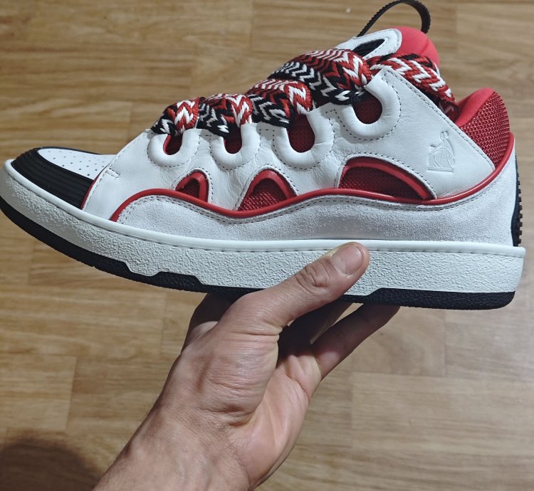 Lanvin Curb Sneakers Red White