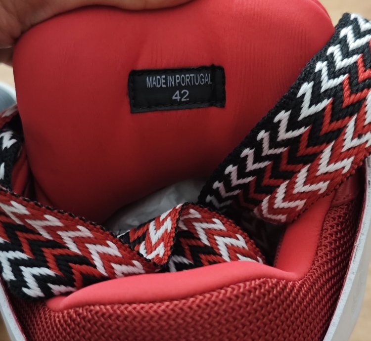 Lanvin Curb Sneakers Red White