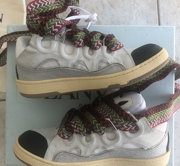 Lanvin Curb Sneakers White Ivory