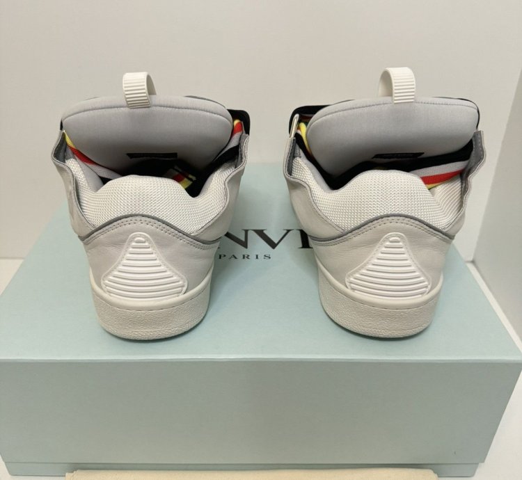 Lanvin Curb Sneakers White Multi New With Box