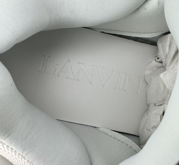 Lanvin Curb Sneakers White Red New With Box
