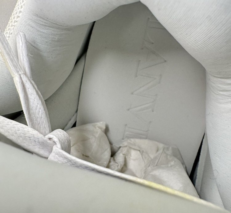 Lanvin Curb Sneakers White Yellow Gradient New