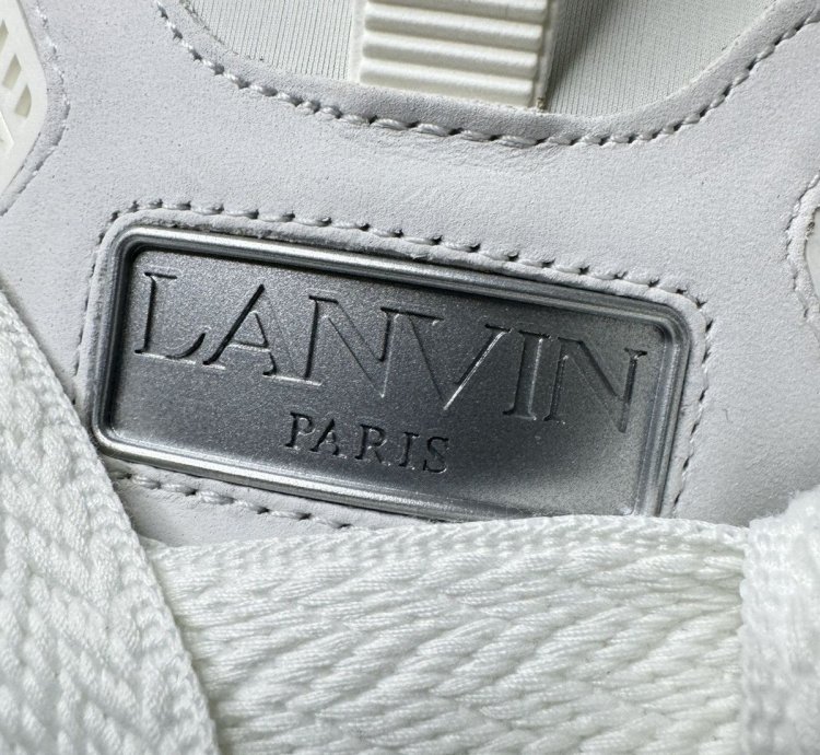 Lanvin Curb Sneakers White Yellow Gradient New