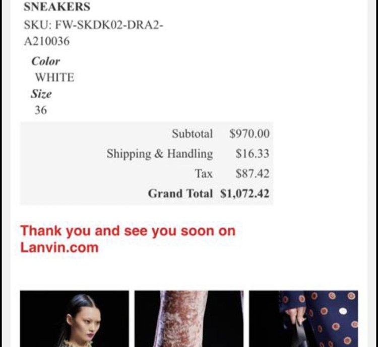 Lanvin Curb Suede Trim Sneakers Msrp 990
