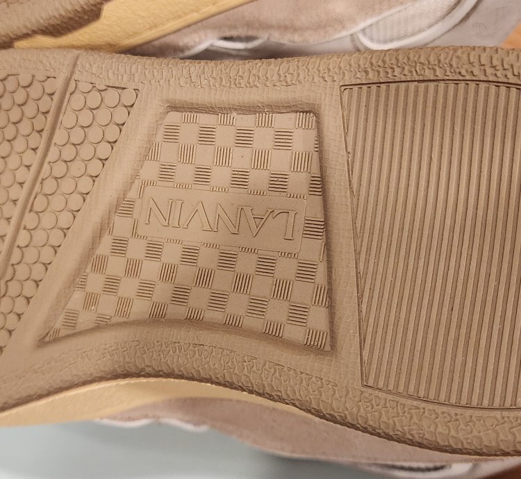 Lanvin Curb Suede Trim Sneakers Msrp 990