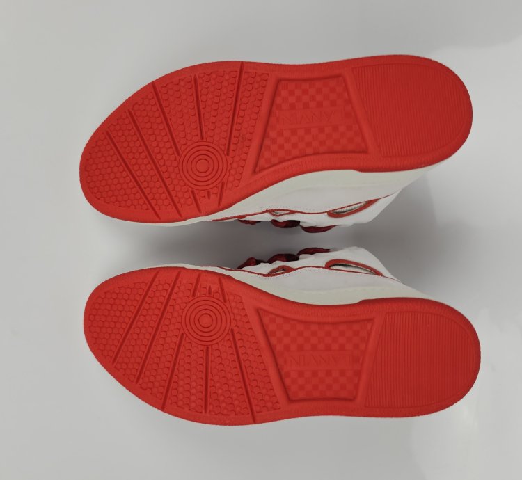 Lanvin Curb White And Red Sneakers New Ss23