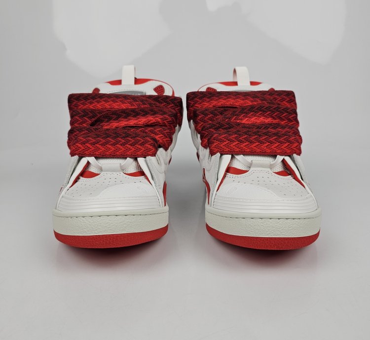 Lanvin Curb White And Red Sneakers New Ss23