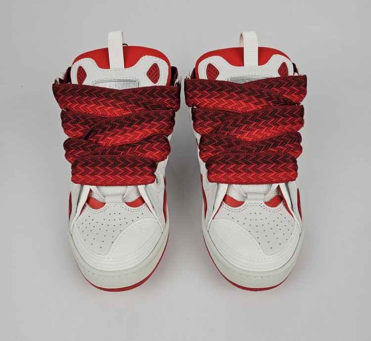 Lanvin Curb White And Red Sneakers New Ss23