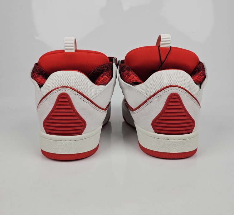 Lanvin Curb White And Red Sneakers New Ss23