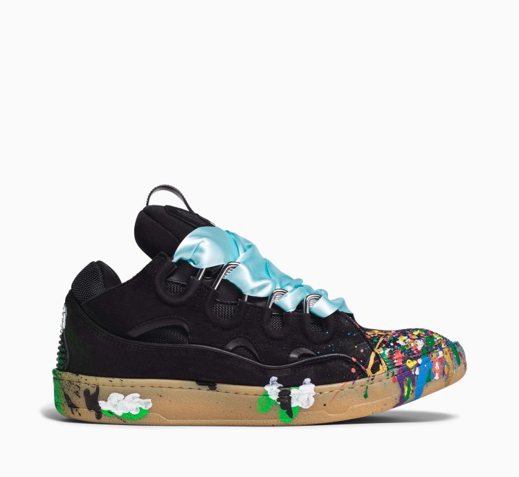 Lanvin Gallery Dept Curb Logo Sneakers Black