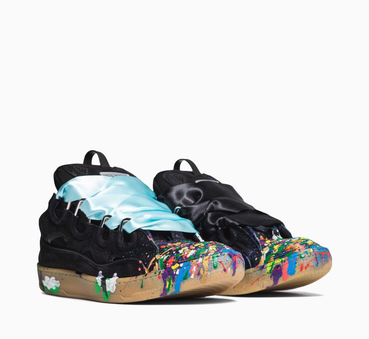 Lanvin Gallery Dept Curb Logo Sneakers Black