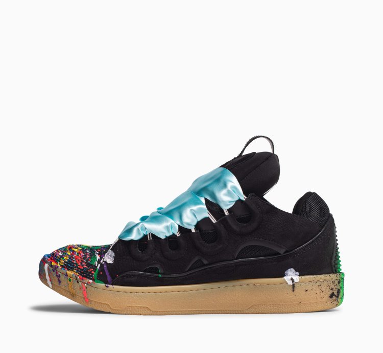 Lanvin Gallery Dept Curb Logo Sneakers Black