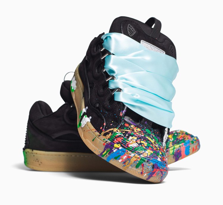 Lanvin Gallery Dept Curb Logo Sneakers Black