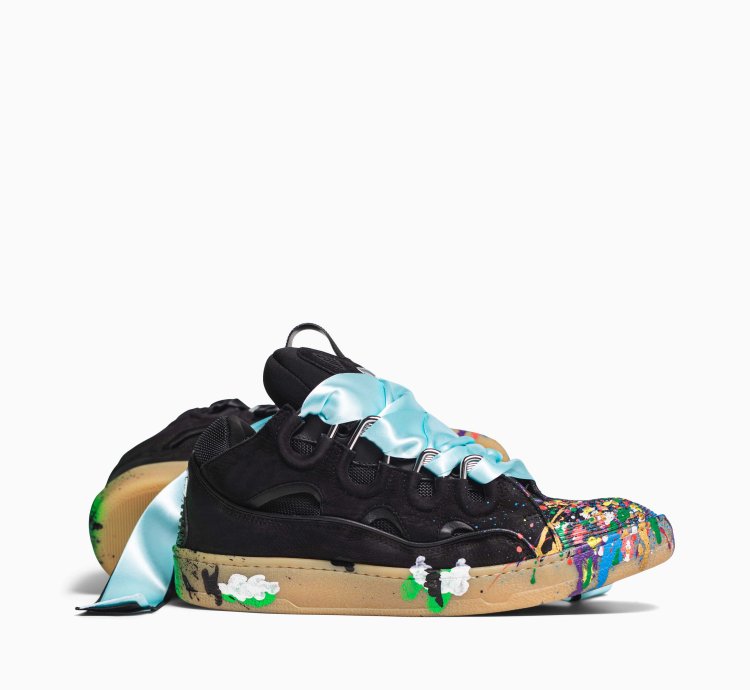 Lanvin Gallery Dept Curb Logo Sneakers Black
