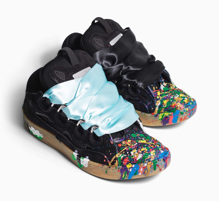 Lanvin Gallery Dept Curb Logo Sneakers Black