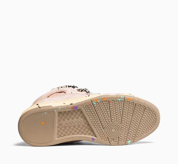 Lanvin Gallery Dept Curb Logo Sneakers Pink