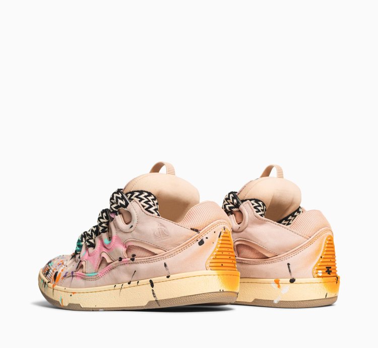 Lanvin Gallery Dept Curb Logo Sneakers Pink