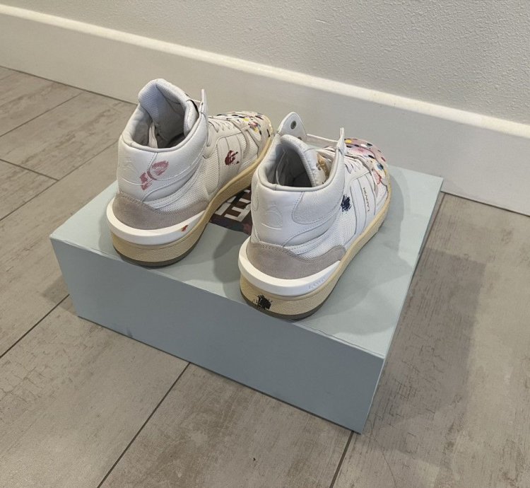 Lanvin Gallery Dept Multicolor Paint High-top Sneakers
