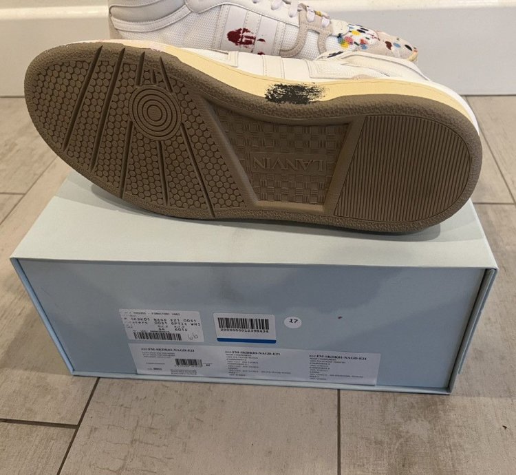Lanvin Gallery Dept Multicolor Paint High-top Sneakers