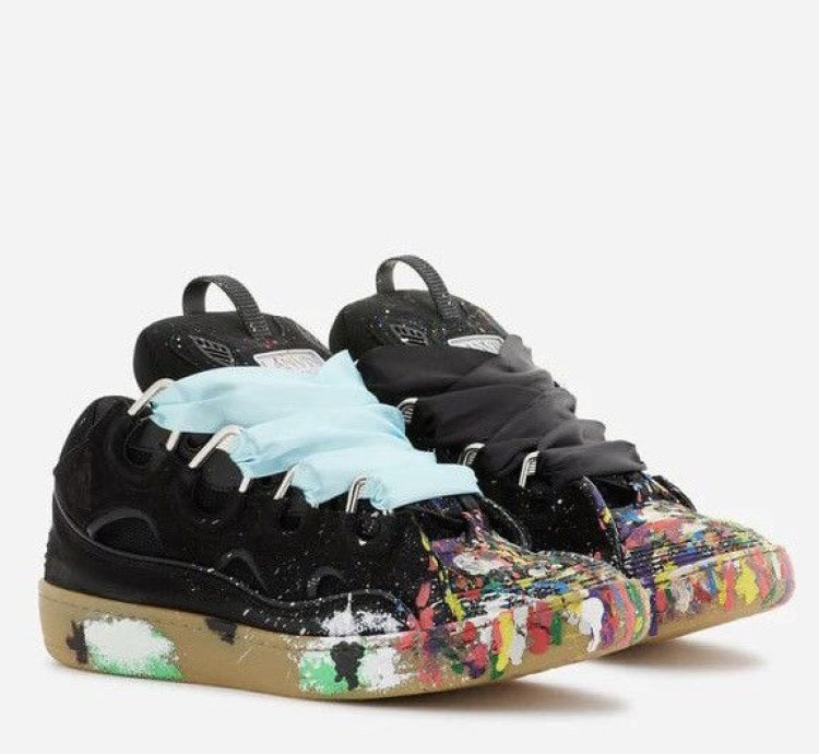 Lanvin Gallery Dept Painted Curb Skate Sneakers