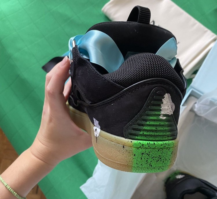 Lanvin Gallery Dept Painted Curb Skate Sneakers