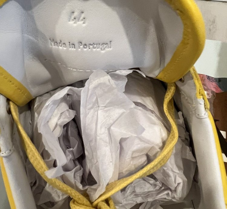 Lanvin Gallery Dept Yellow Painted Sneakers