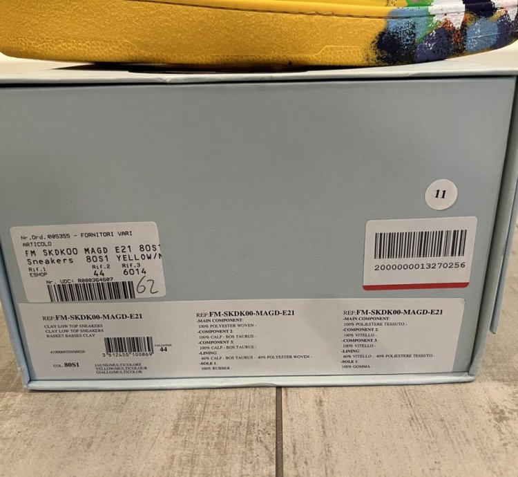 Lanvin Gallery Dept Yellow Painted Sneakers