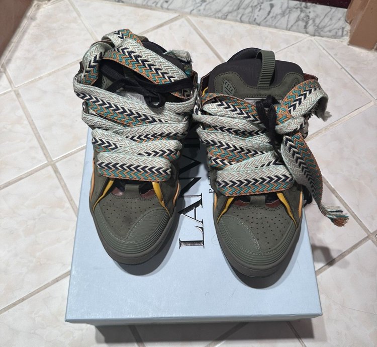 Lanvin Green Curb Sneakers