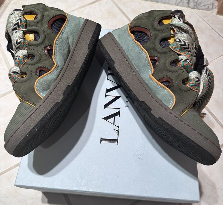 Lanvin Green Curb Sneakers