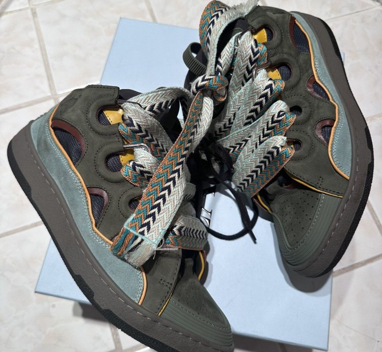 Lanvin Green Curb Sneakers