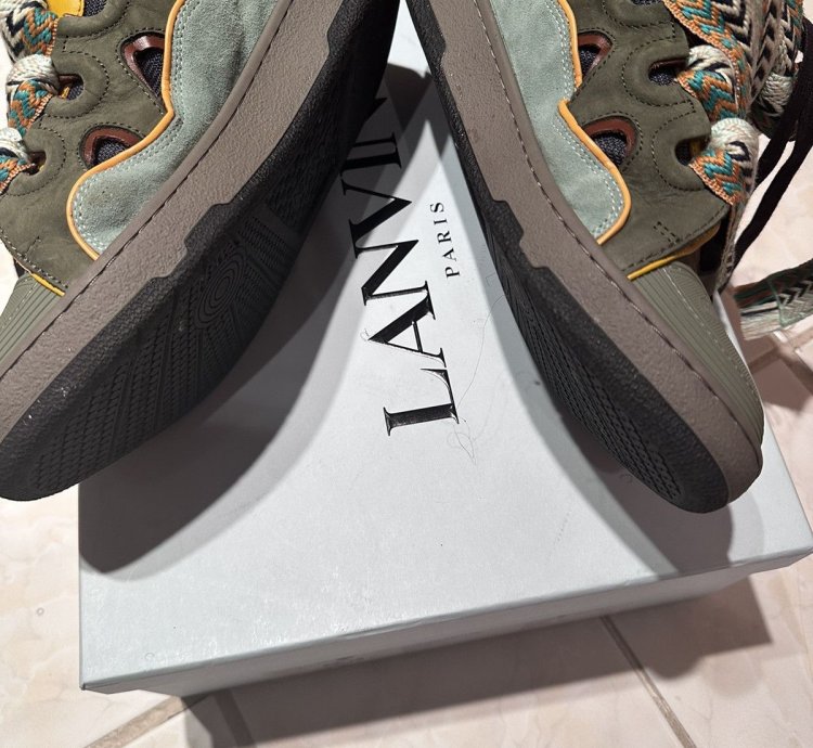 Lanvin Green Curb Sneakers