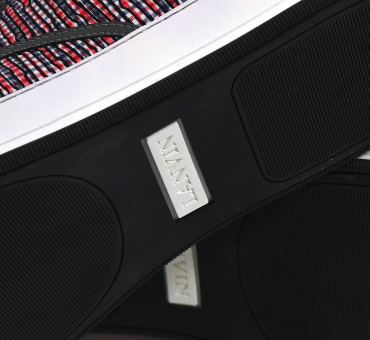Lanvin Grey High Top Cloth Sneakers