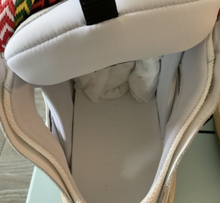 Lanvin Leather Curb Mule Sneaker White Size 46 13 New