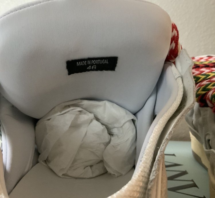 Lanvin Leather Curb Mule Sneaker White Size 46 13 New