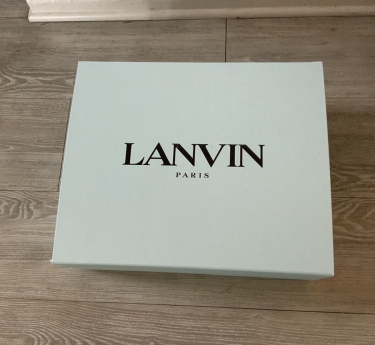 Lanvin Leather Curb Mule Sneaker White Size 46 13 New