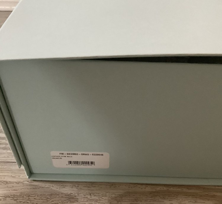 Lanvin Leather Curb Mule Sneaker White Size 46 13 New
