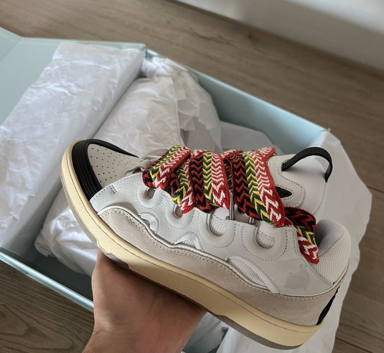 Lanvin Leather Curb Sneakers