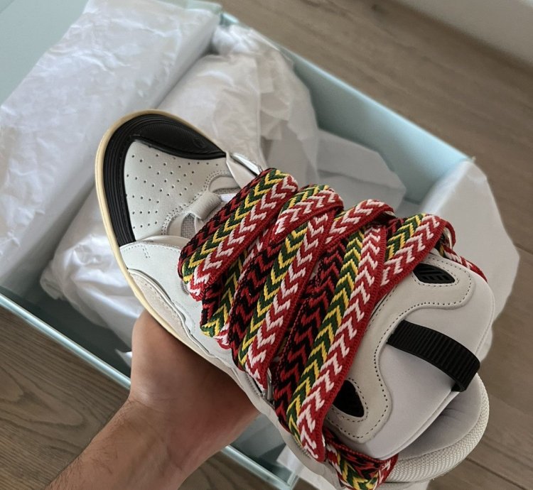Lanvin Leather Curb Sneakers