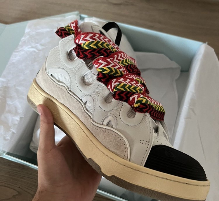 Lanvin Leather Curb Sneakers